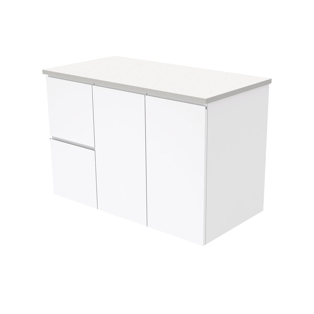 Fingerpull Gloss White Cabinet with Drawers