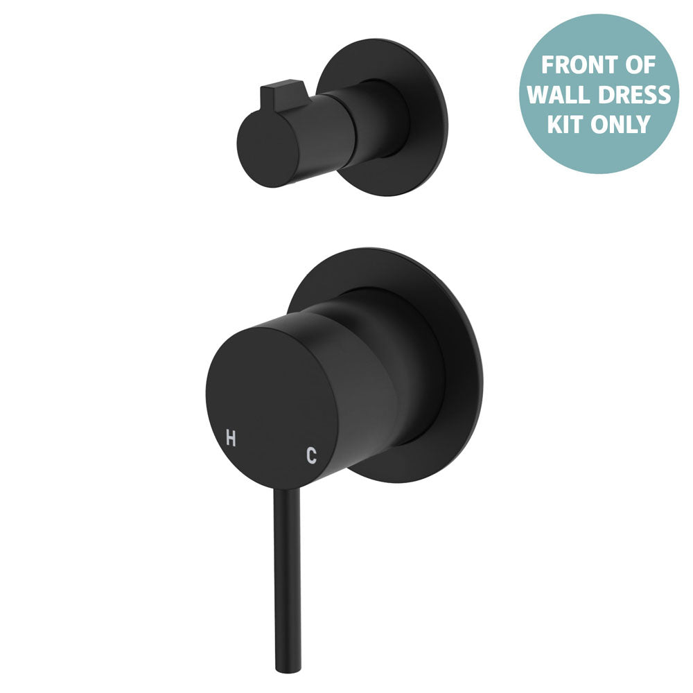Kaya Wall Diverter Mixer Dress Kit, Small Round Plates
