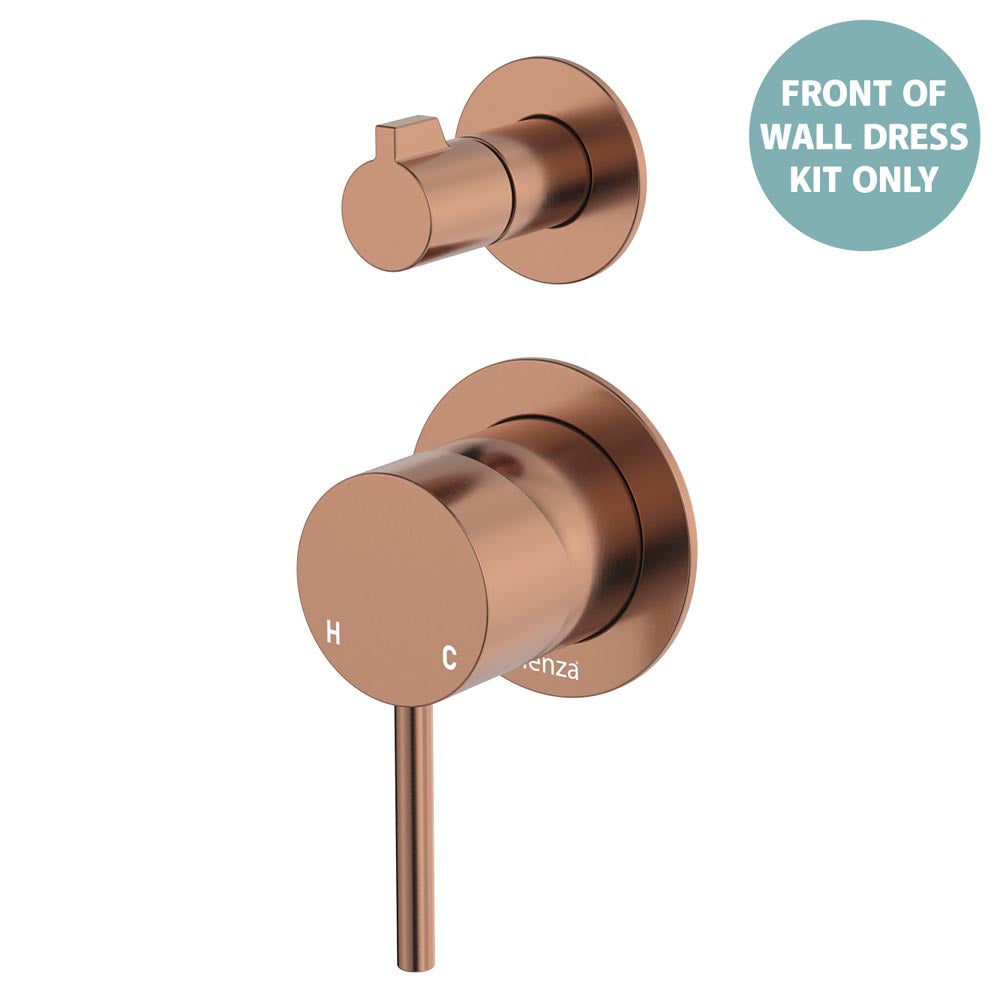 Kaya Wall Diverter Mixer Dress Kit, Small Round Plates