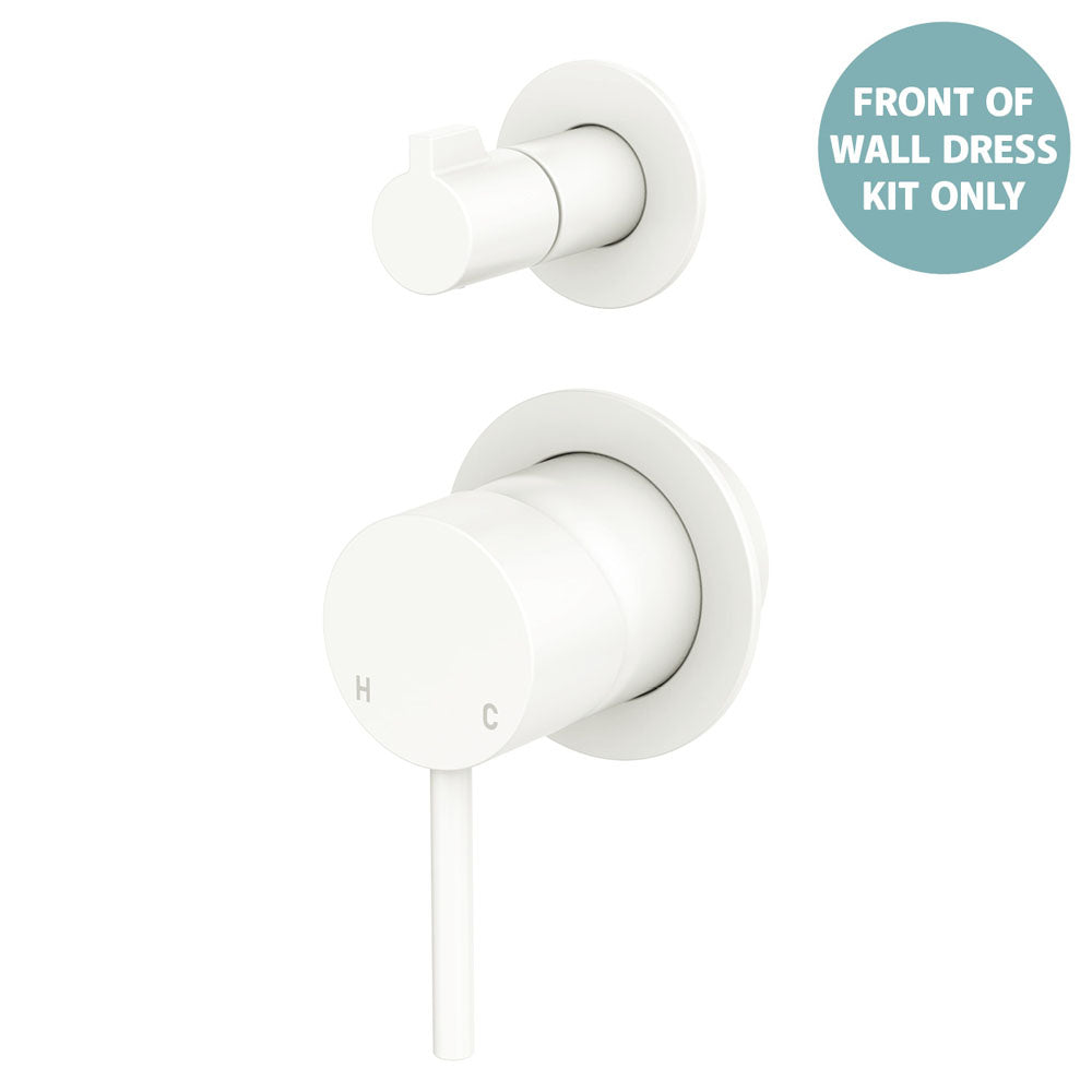 Kaya Wall Diverter Mixer Dress Kit, Small Round Plates