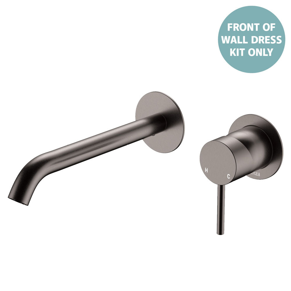 Kaya Basin/Bath Wall Mixer Dress Kit, Round Plates, 200mm Outlet