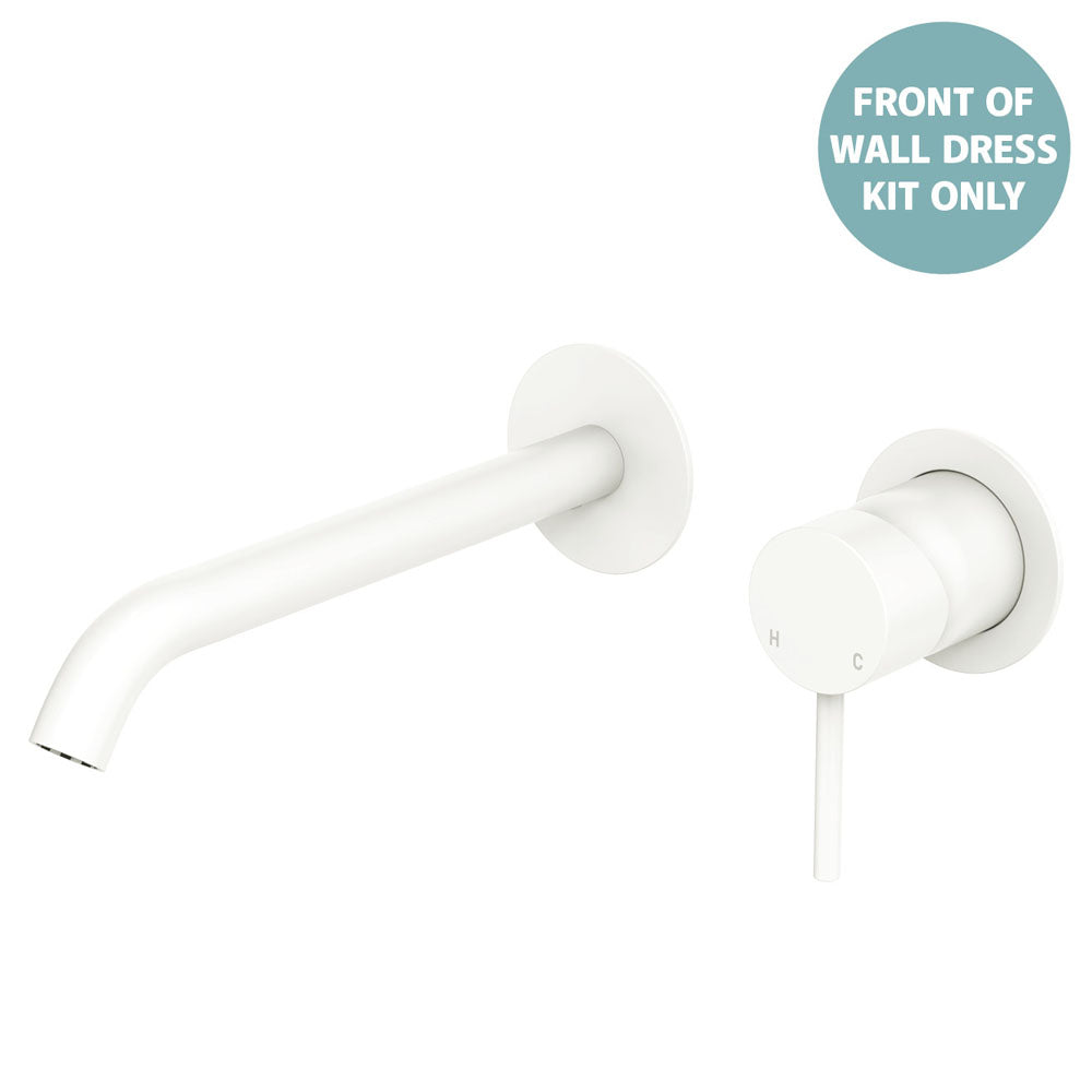 Kaya Basin/Bath Wall Mixer Dress Kit, Round Plates, 200mm Outlet