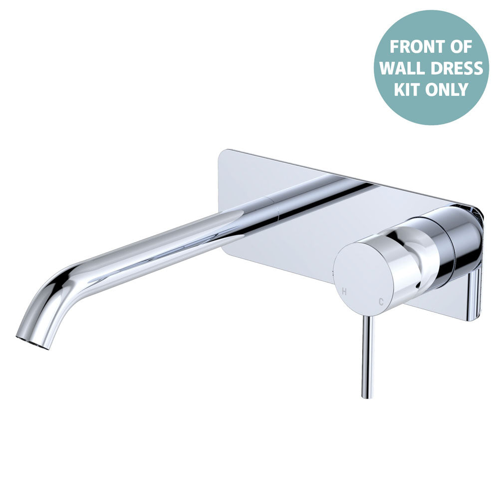 Kaya Basin/Bath Wall Mixer Dress Kit, Rectangular Plate, 200mm Outlet