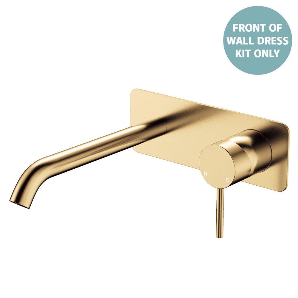 Kaya Basin/Bath Wall Mixer Dress Kit, Rectangular Plate, 200mm Outlet