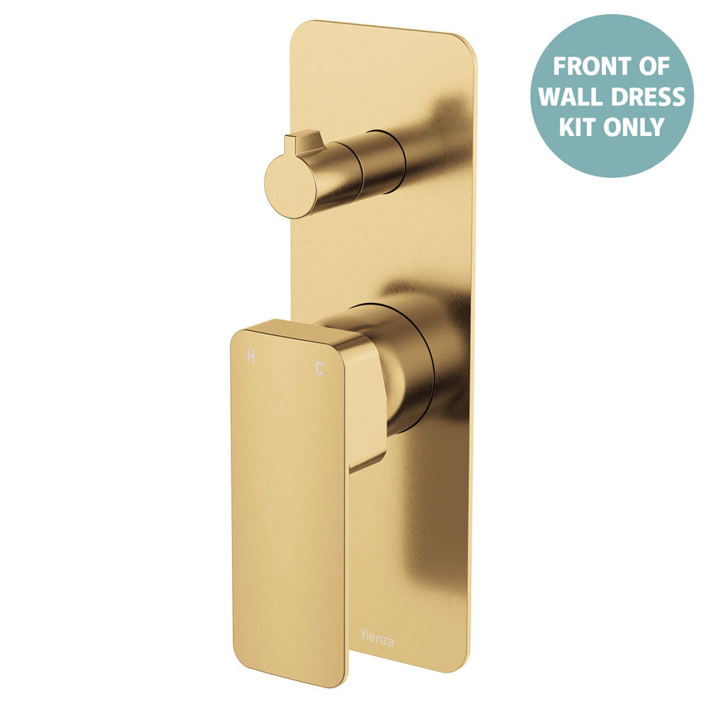 Tono Wall Diverter Mixer Dress Kit, Urban Brass, Rectangular Plate