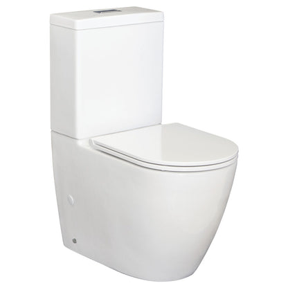 Empire Back-to-Wall Toilet Suite, Gloss White