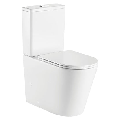 Kaya Back-to-Wall Toilet Suite, Gloss White