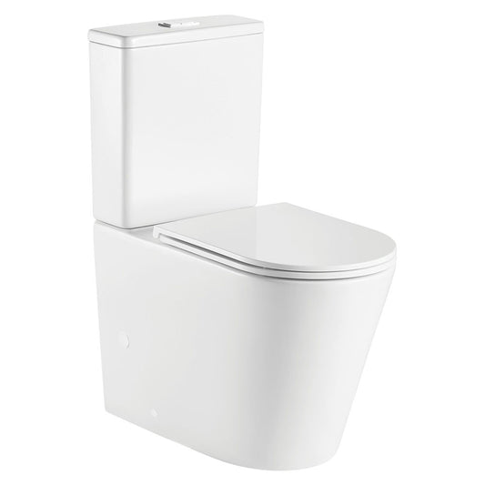 Kaya Back-to-Wall Toilet Suite, Gloss White
