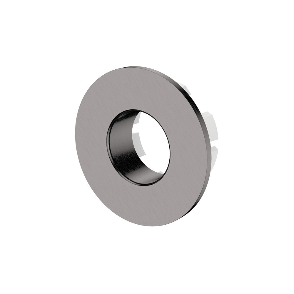 Round Overflow Ring, Gun Metal