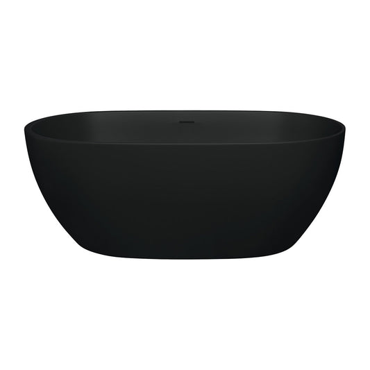 Luciana Solid Surface Bath, Matte Black