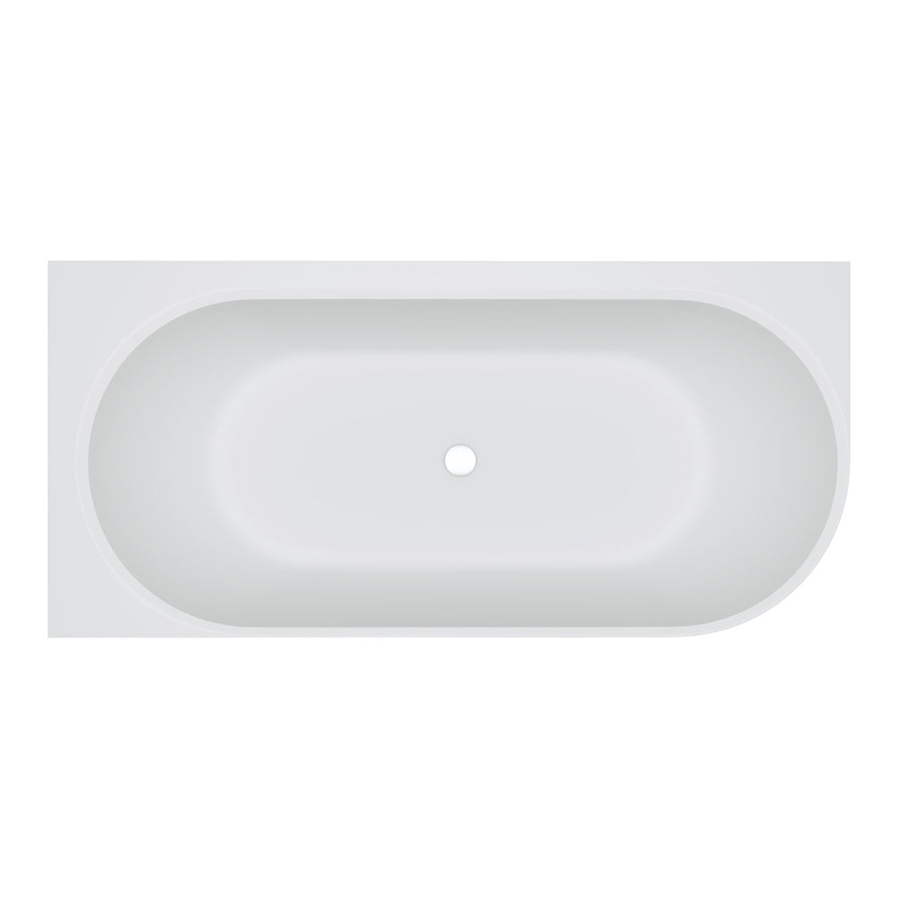 Matta Right-Hand Solid Surface Corner Bath, 1700mm