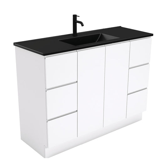 Dolce Matte Black Fingerpull Vanity 1200