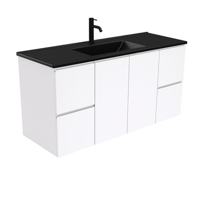 Dolce Matte Black Fingerpull Vanity 1200