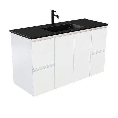 Dolce Matte Black Fingerpull Vanity 1200