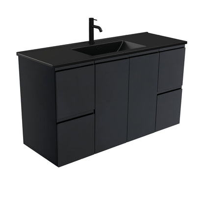 Dolce Matte Black Fingerpull Vanity 1200