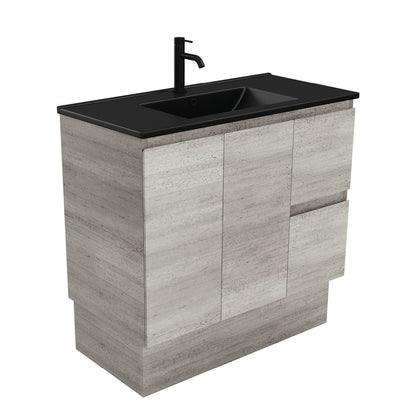 Dolce Matte Black Edge Vanity - Right Drawer