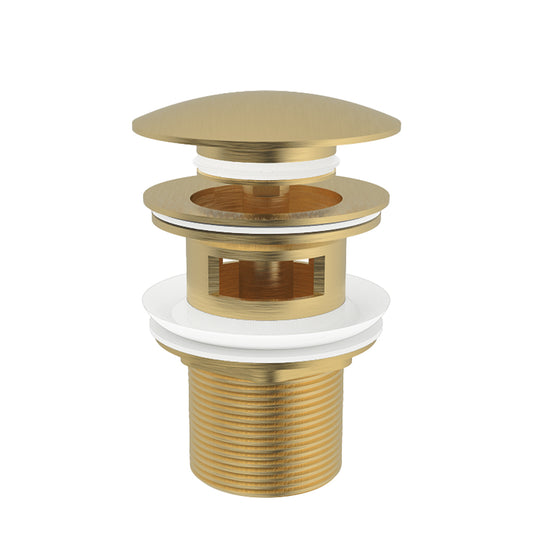 Metal Cap Pop-Up Waste, 32mm with Overflow, Urban Brass