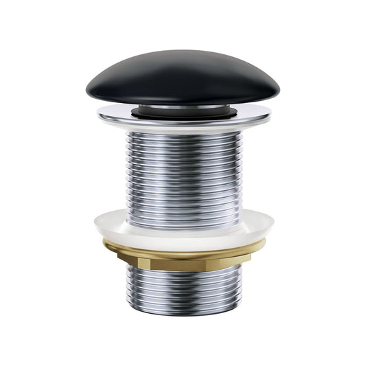 Pop-Up 32mm Non-Overflow Basin Waste, Matte Black Ceramic Cap