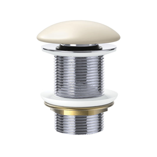 Pop-Up 32mm Non-Overflow Basin Waste, Matte Khaki Ceramic Cap