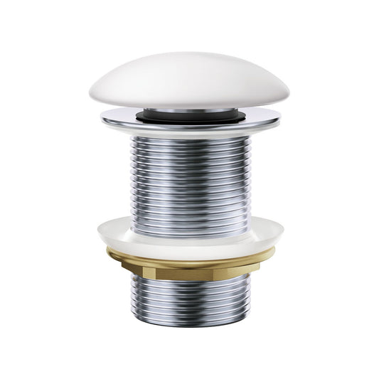 Pop-Up 32mm Non-Overflow Basin Waste, Matte White Ceramic Cap